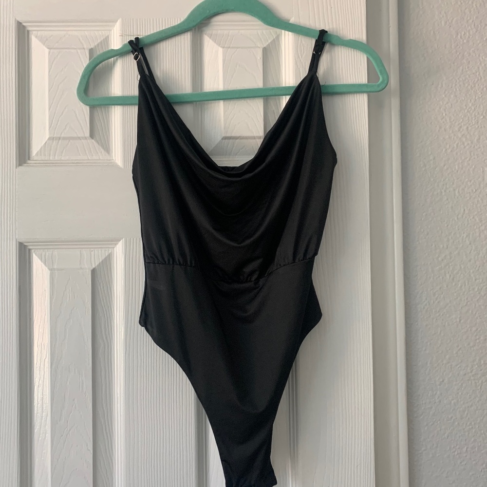 Cowl neck bodysuit